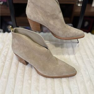 Vince Light Tan Suede Ankle Boots